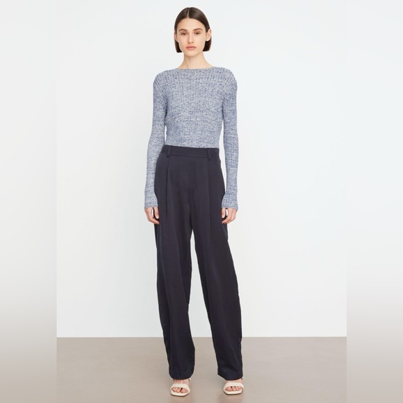 VINCE Silk-Blend High-Waist Pull-On Pants - Picture 8 of 14